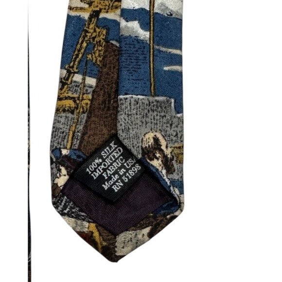Tango By Max Raab Americana Series "Moon Dreams" Novelty Tie Circa 1892 - Picture 7 of 8